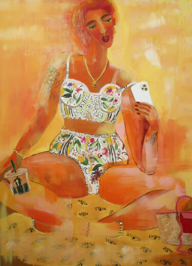 Peinture intitulée "Last day on vacation" par Kseniia Kozhakhanova, Œuvre d'art originale, Acrylique