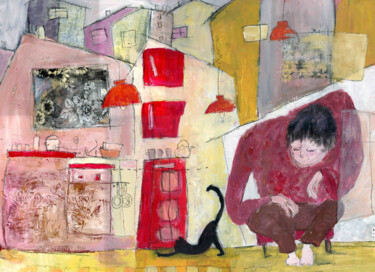 제목이 "jour doux"인 미술작품 Marion Durand-Gasselin로, 원작, 아크릴