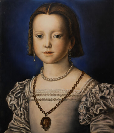 Peinture intitulée "Bianca, d'Agnolo Br…" par Brigite Rosa, Œuvre d'art originale, Huile
