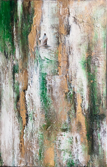 Painting titled "The God Blog Page" by Kseniia Eliseeva, Original Artwork, Oil