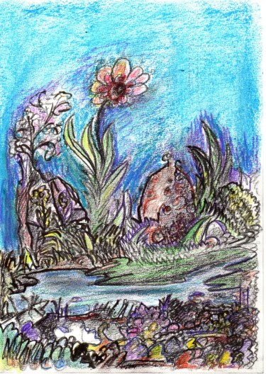 Peinture intitulée "Fleurs" par Martin Rupp, Œuvre d'art originale, Gouache