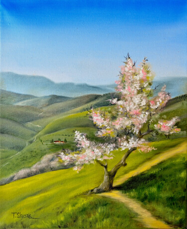 Ζωγραφική με τίτλο "Landscape #17" από Tanya Shark, Αυθεντικά έργα τέχνης, Λάδι