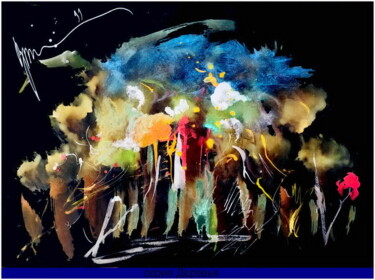 数字艺术 标题为“деревья   trees 4” 由Дима Dima Вильмс Wilms (Рок-Живописец Rock-Painter), 原创艺术品, 水彩