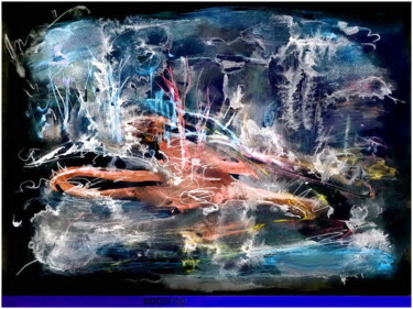 Digital Arts titled "косогор  the slope" by Dima Dima Vil Ms Wilms (Rok Zivopisec Rock Painter), Original Artwork, Watercolor