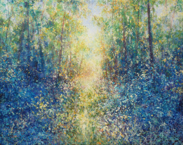 Painting titled "Nature's Secrets" by Mariusz Kaldowski, Original Artwork, Acrylic Mounted on Wood Stretcher frame