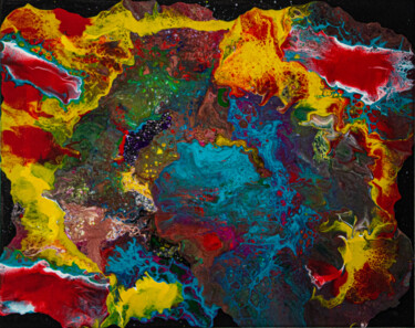 Peinture intitulée "Vulcão" par Daniel Cerqueira, Œuvre d'art originale, Acrylique