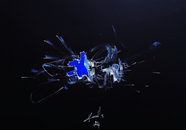 Dessin intitulée "BLUE 10" par Karls, Œuvre d'art originale, Acrylique