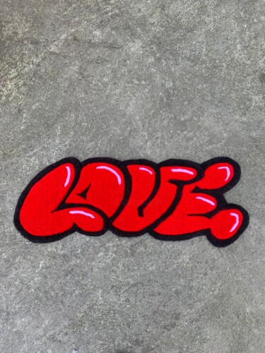 纺织艺术 标题为“Rug “LOVE”” 由Vera Tepliakova, 原创艺术品, 线