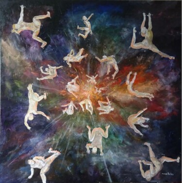Peinture intitulée "Matrix." par Marco Dalès, Œuvre d'art originale, Huile Monté sur Châssis en bois