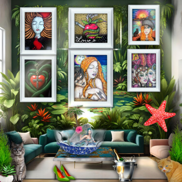 Arts numériques intitulée "Fiji Gallery" par Karine Garelli (Reds Robin), Œuvre d'art originale, Photo montage