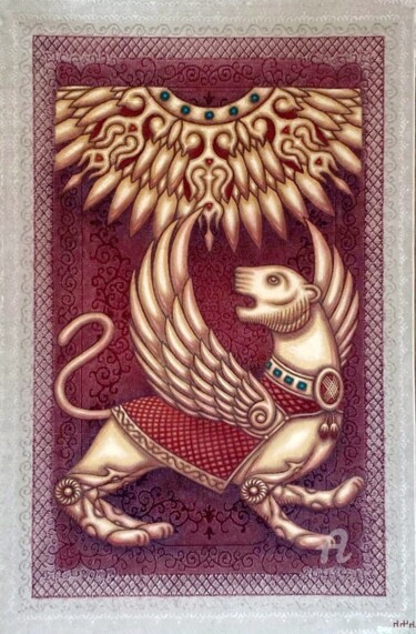 绘画 标题为“Animal style. Ascen…” 由Kuvandik Dusmanov, 原创艺术品, 丙烯