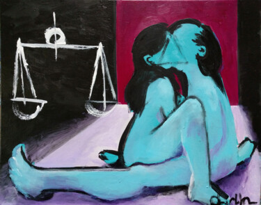 Schilderij getiteld "Position #4" door Oberlin The Artist, Origineel Kunstwerk, Acryl