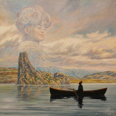 Fisherman Oskus-ool (Tuvan fairy tale) Картина под названием "Fisherman Oskus-ool…" - Георгий Инешин (Georgy Ineshin / Георгий Инешин), Подлинное произведение иску…