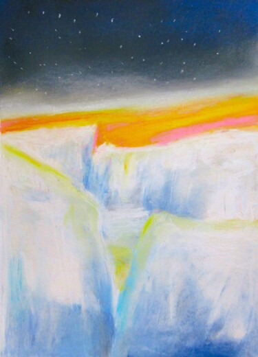 「une étendue d'eau l…」というタイトルの描画 Ludovic Catryによって, オリジナルのアートワーク, パステル
