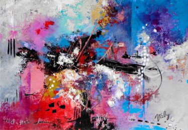 Peinture intitulée "Explosions" par Mireille Taupin (Valy), Œuvre d'art originale, Acrylique Monté sur Châssis en bois