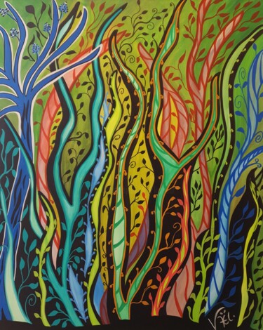 Ame printanière Peinture intitulée "Ame printanière" par Kaël, Œuvre d'art originale, Acrylique