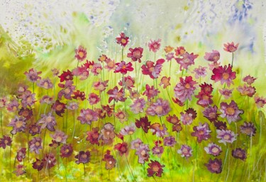 Malerei mit dem Titel "SPRING BLOOM" von Diana Mazjane, Original-Kunstwerk, Aquarell