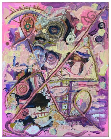 COLORS - Pink: Jealousy 제목이 "COLORS - Pink: Jeal…"인 콜라주 Jakub Kossakowski (Art After Hours)로, 원작, 아크릴