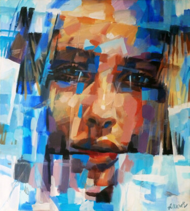 Peinture intitulée "PORTRAIT. P" par Aleksandr Ilichev, Œuvre d'art originale, Acrylique
