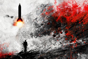 "Nuclear fears" başlıklı Dijital Sanat Reivart tarafından, Orijinal sanat, 2D Dijital Çalışma Ahşap Sedye çerçevesi üzerine…