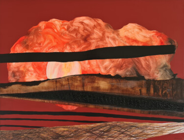 Malerei mit dem Titel "Ignis" von Benjamin Debayle, Original-Kunstwerk, Acryl Auf Keilrahmen aus Holz montiert
