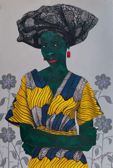 Painting titled "Fortitude" by Oluwafemi Afolabi, Original Artwork, Acrylic