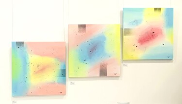 Schilderij getiteld "ECLAIRCISSANT 1, 2,…" door Rick Smith, Origineel Kunstwerk, Acryl