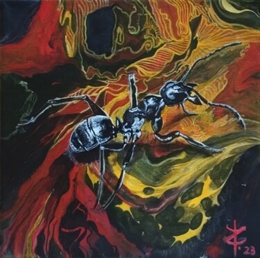 绘画 标题为“"Iridomyrmex purpur…” 由Sam Afonso, 原创艺术品, 丙烯