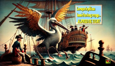 illustration d'un poème :LE PELICAN d'Alfred de Vigny Digital Arts titled "illustration d'un p…" by Pierre Peytavin, Original Artwork, AI generated image