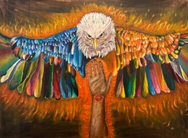 Prepare The Way Painting titled "Prepare The Way" by Art Is A Portal, Original Artwork, Oil Mounted on Wood Stretcher frame