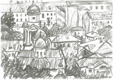Podil 제목이 "Podil"인 그림 Vladislav Zdor로, 원작, 숯