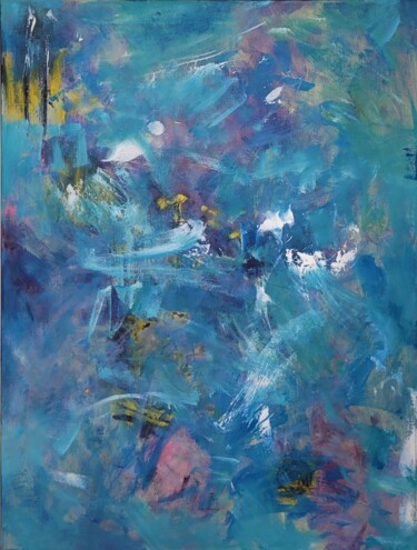 Painting titled "Citadelle" by Alyssa Pasquier, Original Artwork, Acrylic Mounted on Wood Stretcher frame