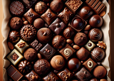 Exquisite Collection of Artisan Chocolates Digital Arts titled "Exquisite Collectio…" by Alberto Capitani, Original Artwork, AI generated image