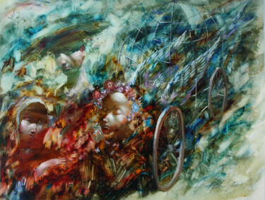 "Walking with a Bird…" başlıklı Tablo Dobrodiy Alexandr tarafından, Orijinal sanat, Petrol