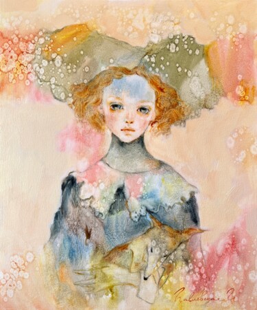 Responsible for your rose Painting titled "Responsible for you…" by Isolde Pavlovskaya, Original Artwork, Oil Mounted on Wood Stretcher frame