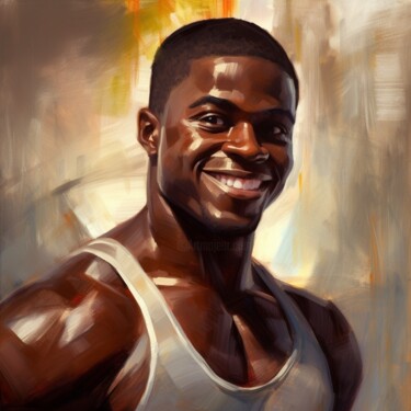Painting titled "BAKARI" by Anthony Wittaker, Original Artwork, Acrylic