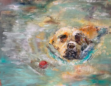 Peinture intitulée ""Attrape"" par Isabelle Reygaerts, Œuvre d'art originale, Huile