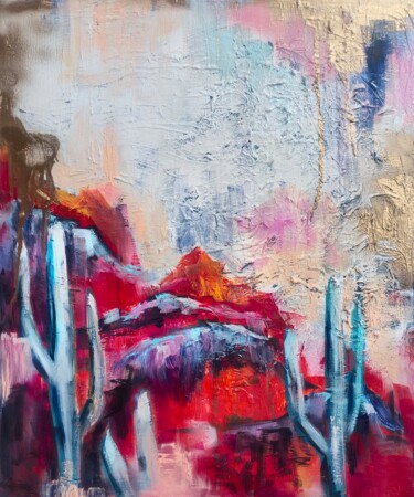 Painting titled "Abstract Texas 2" by Evgenia Smirnova, Original Artwork, Acrylic