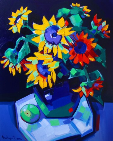 绘画 标题为“Sunflowers _1” 由Tigran Avetyan, 原创艺术品, 油