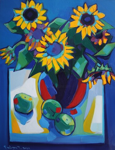 绘画 标题为“Sunflowers _2” 由Tigran Avetyan, 原创艺术品, 油