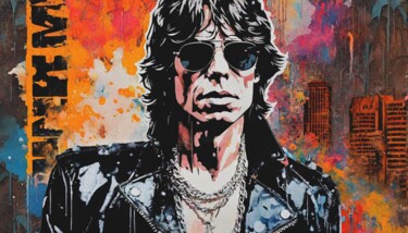 Digital Arts titled "MOVE LIKE JAGGER-4" by Otis Porritt, Original Artwork, Digital Painting