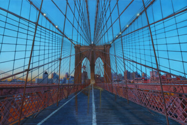 Brooklyn Bridge NY "Brooklyn Bridge NY" başlıklı Tablo Peda Radovanovic tarafından, Orijinal sanat, Petrol