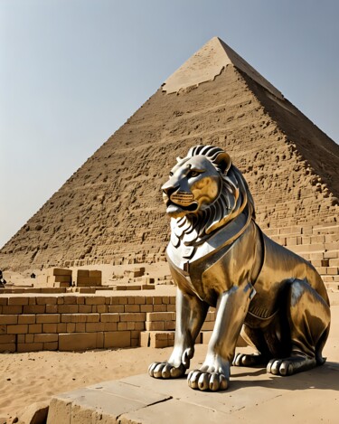 数字艺术 标题为“LION CAIRO” 由Michael Szczepanik, 原创艺术品, AI生成的图像