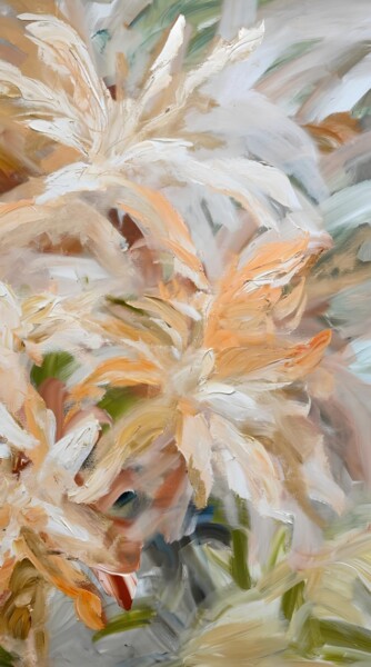Schilderij getiteld "Summer Love" door Maria Smercinskaa, Origineel Kunstwerk, Acryl Gemonteerd op Frame voor houten brancard