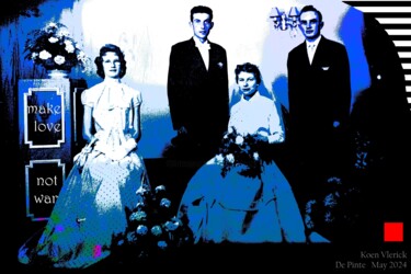Arte digitale intitolato "OLD PHOTO WITH NEW…" da Koen Vlerick, Opera d'arte originale, Lavoro digitale 2D