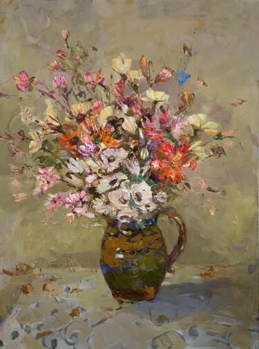 제목이 "Sunday's flowers"인 미술작품 Lorena Iavorschi로, 원작, 기름