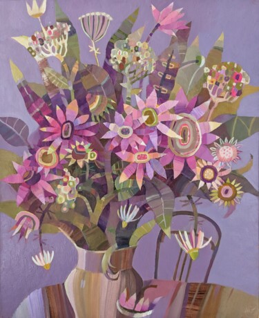 绘画 标题为“Pink bouquet/ pink…” 由Natasha Svetelshchuk, 原创艺术品, 油
