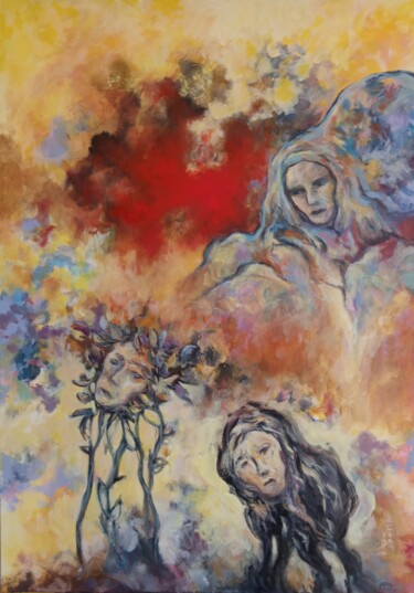Malerei mit dem Titel "Jeter le trouble" von Alain Ferranti, Original-Kunstwerk, Acryl Auf Keilrahmen aus Holz montiert