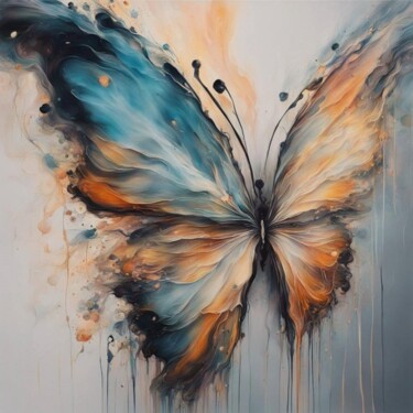 제목이 "Butterfly"인 디지털 아트 Machnolga로, 원작, 디지털 페인팅