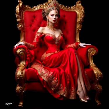 Digital Arts titled "Crimson Coronation" by C.R. Kunferman, Original Artwork, Digital Painting
